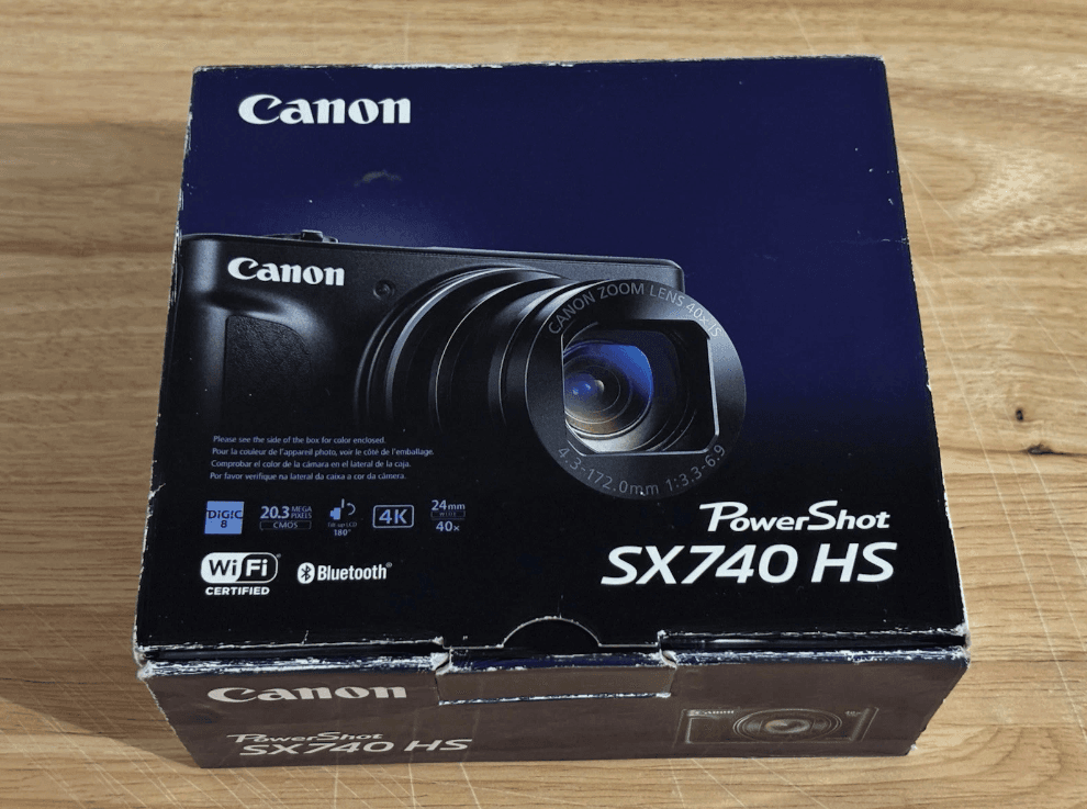 Canon PowerShot SX740 HS 20.3MP 4K UHD Compact Digital Camera – Black (2955C001) - Image 1