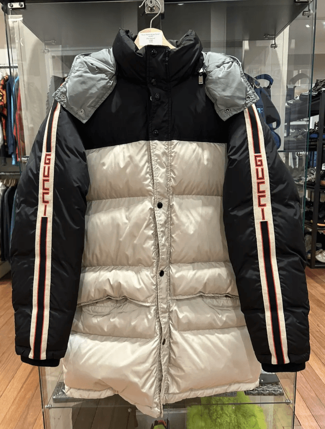 Gucci Nylon Stripe Down Jacket - Image 1