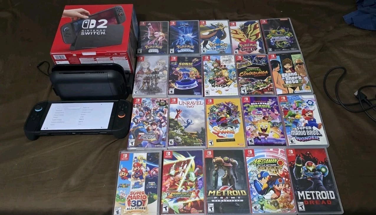 Nintendo Switch 2 Console Black Bundle with 20 games and Drand Killswitch - Image 1