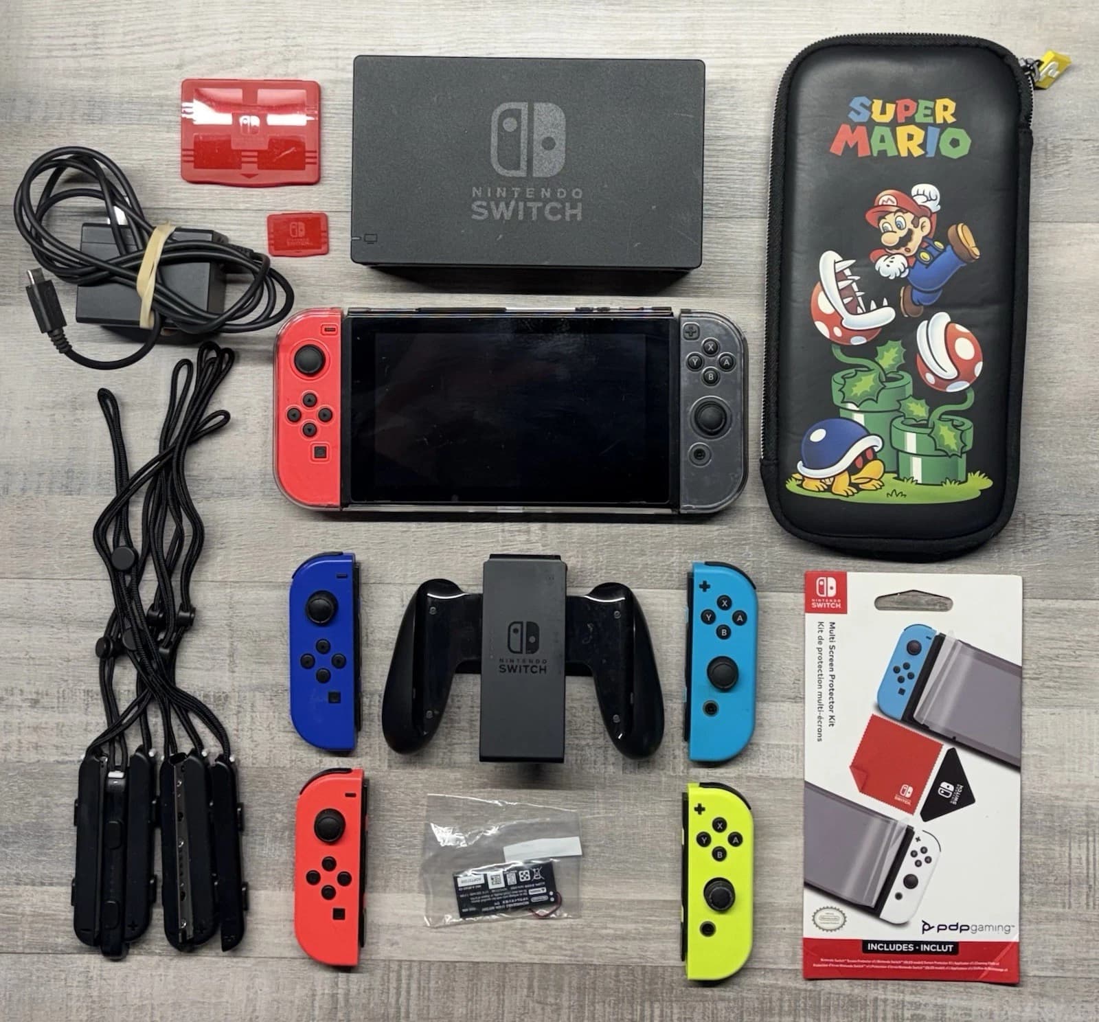 Nintendo Switch (Bundle) Console HAC-001 w/ Joy Con + Dock + All Pictured - Image 1